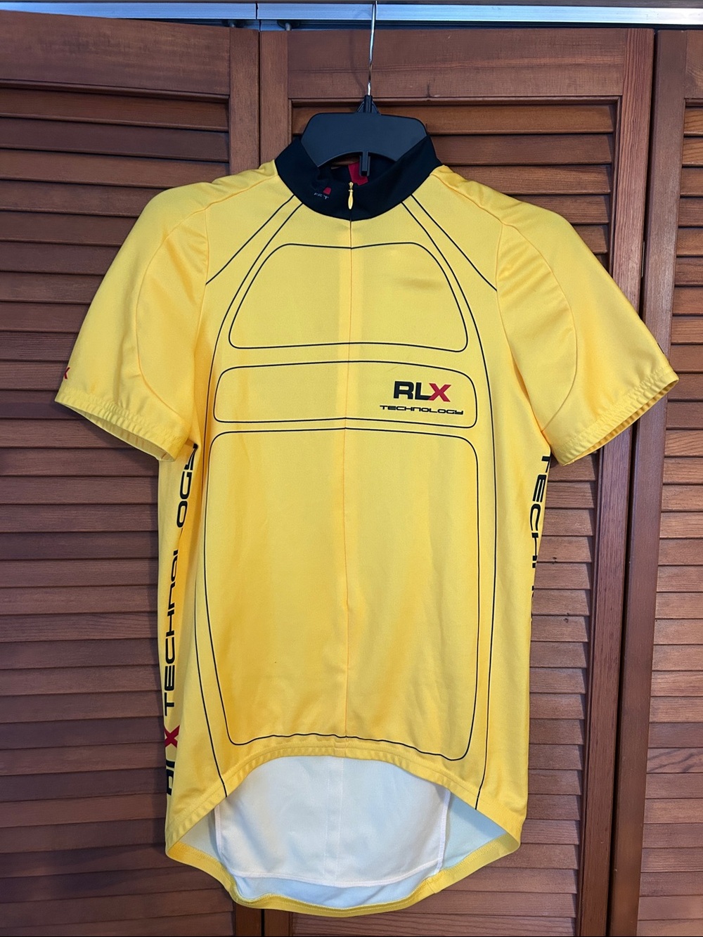 Polo by Ralph Lauren RLX Yellow Cycling Jersey with Black Trim Men’s Small